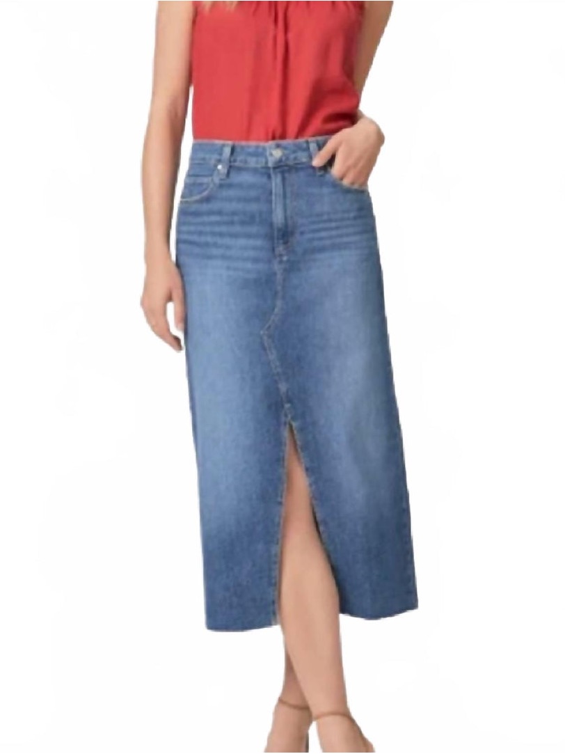 Paige Meadow Midi Skirt - Laramba Blue Denim